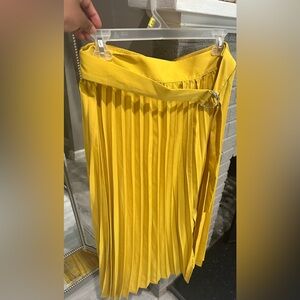 JCPenney Yellow Pleated Skirt